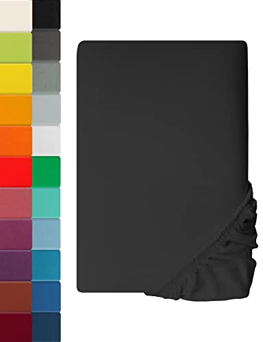 Premium Spannbettlaken MIA Schwarz | 140-160 x 200cm - 100% Baumwolle