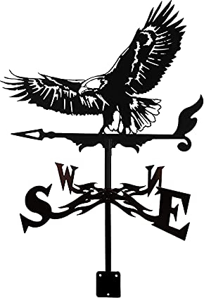 JESSAH Wetterfahne Wetterfahne Dachhalterung Dackel Weißkopfseeadler Grouper Messwerkzeuge Windrichtungsanzeige Wetterfahne Edelstahl Wetterhahn für Outdoor Halterung Dekor Handwerk