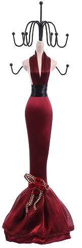 Homoyoyo Porte-Bijoux Présentoir Rotatif Robe De Mariée Pour Les Femmes Bijoux De Poupée Porte-x x Affiche Organisateur Porte-x Esthétique x Collier Titulaire Corps