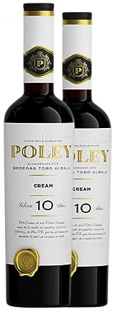 Toro Albalá Poley Cream Solera Pedro Ximénez Montilla-Moriles 10 Años Botella Medium 50 cl Vino dulce (Caja de 2 Botella Medium de 50 cl)