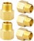 (5-Pack)1/8NPT Male to 1/8 NPT Female Reducer Adapter, Brass Reducer Pipe Extension Connector Fittings Adapter, Hex Head Bushing Adapter Convert