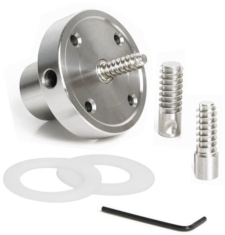 BMWOOD 3 Steel Wood Lathe Faceplate,Faceplate for Wood Lathe,Lathe Face Plate Fit for 1 x 8TPI Spindle with Woodworm Screw chuck, Two Nylon washers.