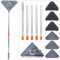 Lieonvis Microfiber Floor Mop for Cleaning Floors - Glass Dust Mop Wet Dry Dust Mop for Doors, Windows, Tiles, Wooden Walls and Floors, Small Bathroom Kitchen Mop with Reusable Washable Chenille Pad