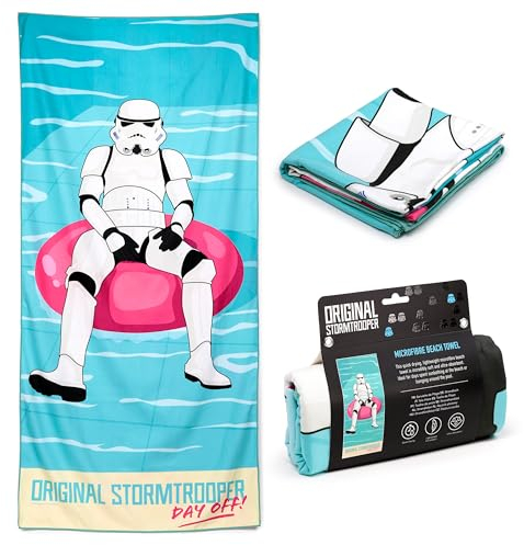 Puckator Strandtuch aus Mikrofaser, 180 x 85 cm, das Original Stormtrooper – Pool – Day Off