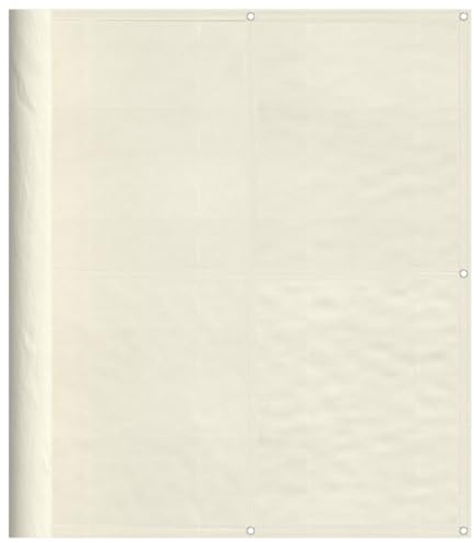 vidaXL Écran de Balcon, Brise-Vue de Jardin, Écran de Protection, Écran d'Intimité Terrasse Extérieur, Crème 120x1000 cm 100% Polyester Oxford