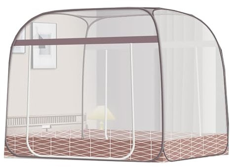 CUTTE Moskitonetz mit Durchgehendem Boden Betthimmel für Einzel- Bis Kingsize-Betten Atmungsaktive Schlafzelte Bettwäsche Traumzelte Moskitonetz,08,180x200cm
