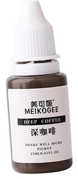 minkissy 1pieza Kit De Pigmento De Labios Y Ojos De Alta Concentración Tinta De Maquillaje Profesional Para Microblading Y Cejas Color Natural Café Oscuro