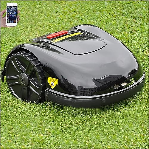 Robotic Lawn Mower, WiFi App Control Gyroscope Navigation Garden Grass Cutter Robot for Big Lawn, Automatic Charging Automatic Rain Shelter