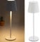 Cepewa Tischleuchte Touchfunktion | stufenlos dimmbar 3 Weißtöne 11x37cm weiß | 65 Lumen 56 LEDs USB Ladekabel Tischlampe (1 x Tischleuchte 11x37cm weiß)