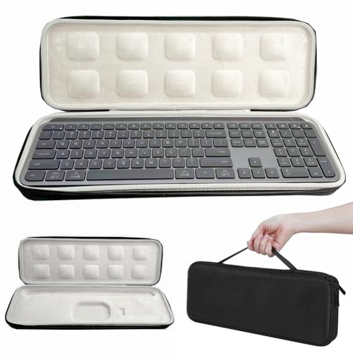 AZURAOKEY Ersatz-Hartschalenhülle für Logitech MX Keys S kabellose Tastatur, Schutzhülle für Reise-Tastatur und Heimspeicherung (nur Hülle)