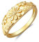 URONE Gänseblümchen-Ring Gänseblümchen-Blumenring aus Sterlingsilber 18 Karat vergoldet Gänseblümchen-Schmuck für Frauen (55(17.4mm))