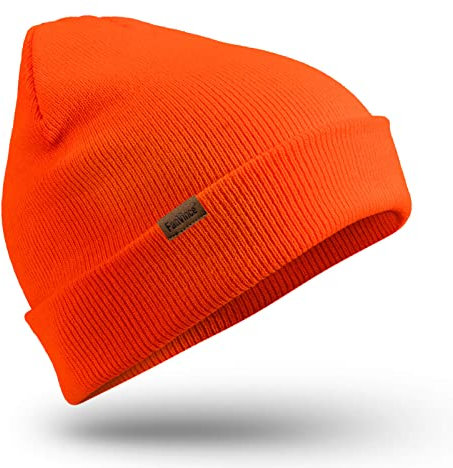 Mütze Damen Herren Winter Kappe Hut Beanie: Wintermütze Isoliert Wolle Strick Mützen Wollmütze Geschenke für Freunde und Familien Orange
