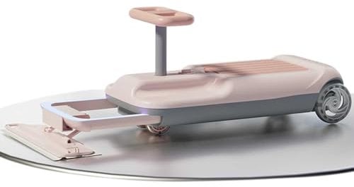 HNSYPX Electric Wigglecar Ride Can Mop The Floor,5-15mph Children'S Twistcar Simulated Throttle Pedal Large Storage Space Anti-Rollover,Kids Electric Scooter 100kg Load Capacity Sensory Training