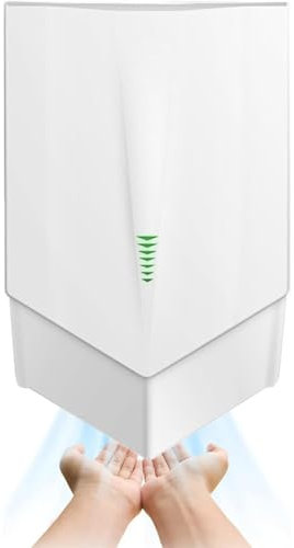 Secadores de Manos comerciales de Pared, secador de Manos eléctrico con Salida de Aire bidireccional, 6-10 Segundos para secar, secador de Manos con Sensor automático de 1500 W para Cocina White