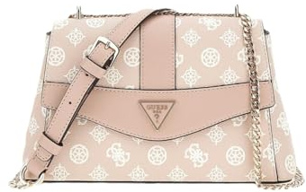 GUESS Dorys Convertible Xbody Flap Bag Sand Logo