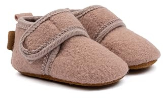 Mikk-line Hausschuhe Baby, Krabbelschuhe mit rutschfester Ledersohle | rutschfester Ledersohle, Schuhe für die ersten Schritte – für drinnen und draußen, Stilvolles Design, Vielseitig einsetzbar