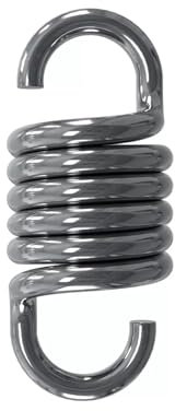 ONPIRA Schwingfeder Premium für Hollywoodschaukel, Hängesessel,Sonnensegel, Hängematte, UVM. in 2 Stärken auswählbar 180kg oder 200kg Ersatzfedern (200 kg / 100x37mm 180°)