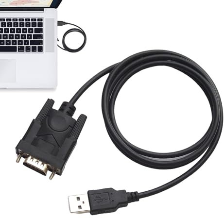RS232 a cavo convertitore USB - Adattatore seriale DB9 9 -PIN | Connettore femminile, stampanti e PC compatibile, prolifico chipset per computer ad alte prestazioni ad alte prestazioni