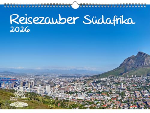 Reisezauber Südafrika DIN A3 Kalender für 2026 Afrika Landschaft Reise Tiere Urlaub - Set-Inhalt: 1x Kalender, 1x Weihnachtsanhänger (insgesamt 2 Teile)