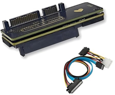 Kznifmk Adapterkarte auf SAS HDD 6 Gbit/S 3.0 22-polig auf SAS 29-polig für SAS-Festplatte 2,5/3,5 SSD B