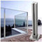 Treppengeländer Handlauf Handlauf Geländer Geländerstütze Balkon Terrasse Glasgeländer mit Schlitzen für Treppen und Deck Transparentes Glasbalustraden-Set mit grauer Stützstange und Halteru