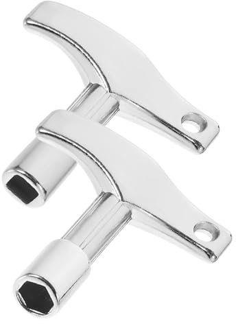VANZACK 2Piezas Teclas de Tambor de Aleación de Zinc de Herramientas de Afinación para Jazz y Tambores Accesorios Esenciales para Bateristas y Músicos