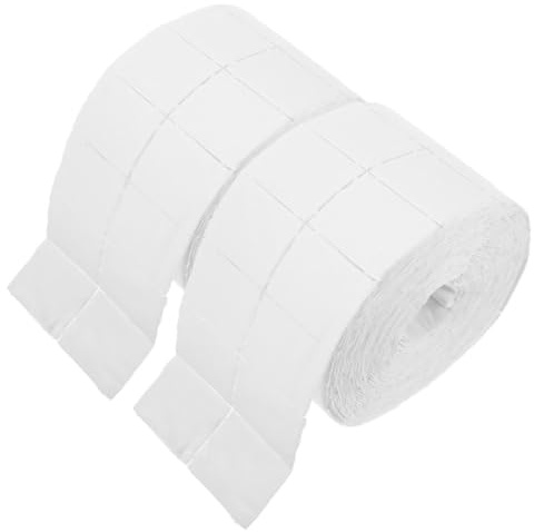 WESIEVYA Nagellackentferner mit Hoher Saugfähigkeit Tücher aus Papier 2 Rollen Weiß und Sanfter Pflege für Nägel und für Unterwegs und Zuhause