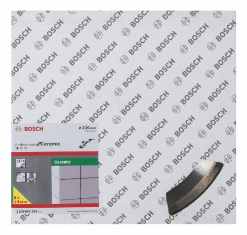 Bosch 10x Diamanttrennscheibe Standard for Ceramic (für Stein, Keramik, Fliesen, Marmor, Ø 230 x 22,23 x 1,6 x 7 mm, Zubehör für Winkelschleifer)