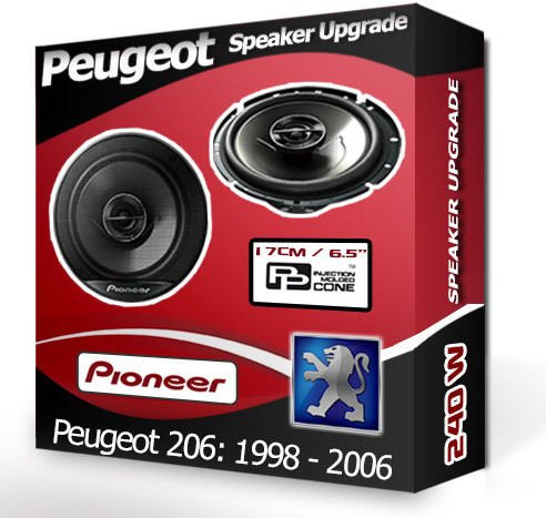 Peugeot 206 Altoparlanti Portiere Anteriori, Pioneer, per Auto, 240 W