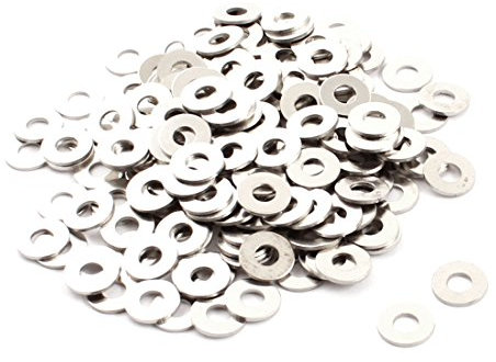 sourcing map Rondelle Plate en Métal Attache Anneau Rechange 3mm x 8mm x 0,6mm 200Pcs