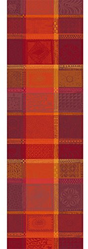 Garnier Thiebaut Tischläufer Mille Wax Ketchup 55 x 175 cm, beschichtet