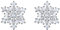 EVER FAITH Damen Ohrstecker 925 Sterling Silber Zirkonia Winter Snow flake Schneeflocke Stud Ohrringe Rosa Silber-Ton