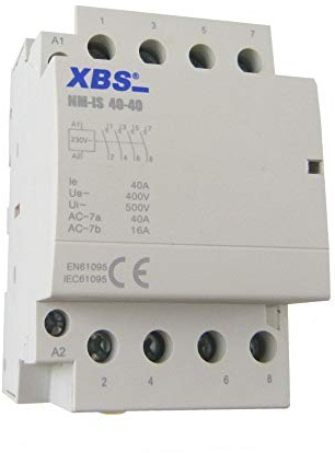 Modular Leistungsschütz Schütz 40A 4kW 230V AC 4NO 35mm DIN Montage XBS
