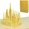 LINPopUp®, Pop Up 3D Karten, Pop Up Geburtstagskarte, 3D Grußkarte Klappkarte Reisegutschein Spanien Architektur Sagrada Familia, Barcelona, N266