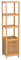 HOMCOM Mobile Alto Bagno/Terrazzo, Scaffale a Torre in Bambù 4 Ripiani + Armadietto con Anta, 36x33x140cm, Color Legno