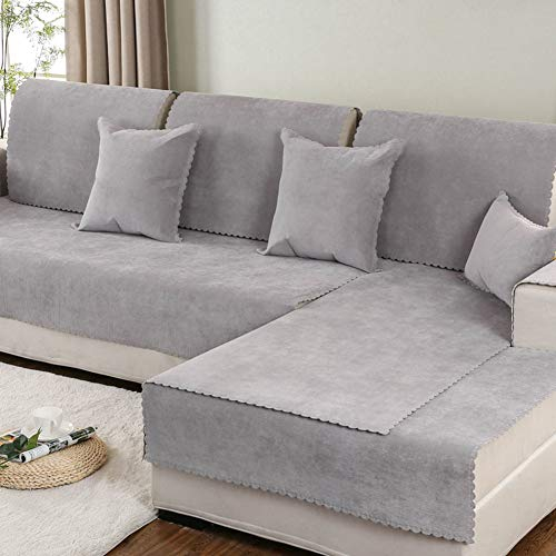 Love House wasserdichte Schnitt Sofa Überwurf Für Haustiere, Anti-rutsch Einfarbig Schmutzresistent Schonbezug Sofa Sofa Throw Sofabezug -grau 70x240cm(28x94inch)