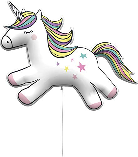 Procos 92444 - Folienballon Einhorn, Größe 96 cm, Unicorn, Helium, Ballon, Geburtstag, Dekoration, Geschenk