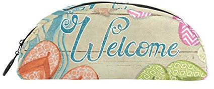 FANTAZIO Stifteetui für Ggirls Flip Flop Welcome Make-up Tasche