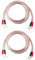 JORZOR 2 Pack Pin Type Plug to Pin Type Plug Speaker Cable，Audiophile 14 AWG OFC Speaker Wire (1M(3.3ft), 2 pin to 2 pin)