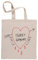 Harry Fine Line Heart Wiederverwendbar Baumwolle Beige Einkaufstasche Reusable Cotton Shopping Bag
