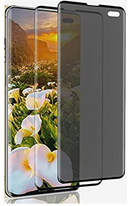Hkess 2 Stück Sichtschutz für Samsung Galaxy S10 - Anti-Spy Sichtschutzfolie 9H Härte, Anti-Spähen Privatsphäre Schutzfolie, Glas Folie Blickschutzfolie, Anti- Kratzer Displayschutzfolie
