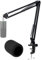 WIBOND Razer Seiren X Boom Arm with Pop Filter- Mic Stand with Windscreen Foam Cover Compatible with Razer Seiren X Microphone