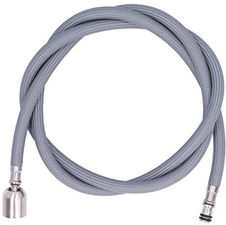 Manguera de Ducha Trenza Pvc Grifo de Mano Manguera de Rociador 1,5 Metros de Largo Tubo de Entrada de Agua Fría Y Caliente Flexible Con 2 Tuercas Para Baño Cocina Limpieza Al Aire Libre
