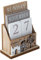 SiL Interiors Ewiger Kalender aus Holz für den Schreibtisch, ewiger Kalender, Blöcke – Hausbaum-Design