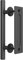 WOLFBIRD 24CM Sliding Door Handle Black Double Sided Barn Door Pull Flush Handle Embedded Carbon Steel