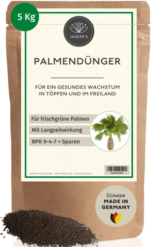 Bio Palmendünger Langzeit 5 Kg Granulat - 100% Langzeitdünger - Palmendünger Hanfpalme - Freilandpalmendünger für draußen und im Garten - Dünger für Palmen - Palmen Dünger
