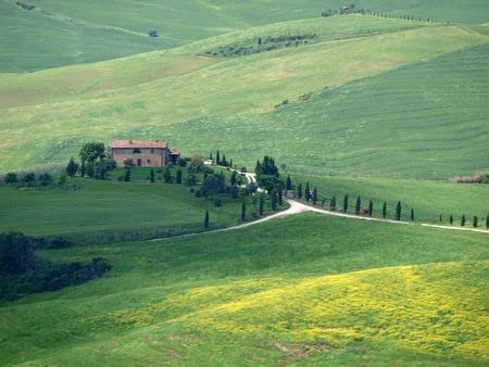 adrium Holz-Bild 80 x 60 cm: Die Landschaft des Val d�Orcia. Toskana. Italien(7698496)