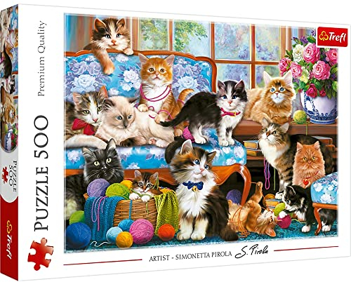 Puzzle 500 - Katzen Familie, Katzenfamilie