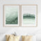 OTURRI Abstrakte Bilderdruck Salbeigrün und Grau Poster Kunstdrucke Aquarell Berge Wand Bilder Leinwand Gemälde Natur Wandbild Heimdekoration 40 x 60 cm x 2 ungerahmt