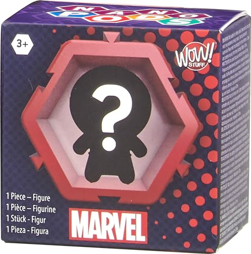 Mattel Nano-Pods-Spielfigur, zusammensteckbar, Marvel-Überraschungsspielzeug, Figur im Inneren befestigter Pod, Verbindung mit anderen PODS (Stile können variieren)